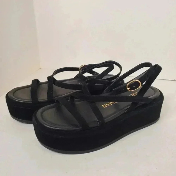 Stuart Weitzman Sweden Black Plataform Size 5B - Picture 12 of 15